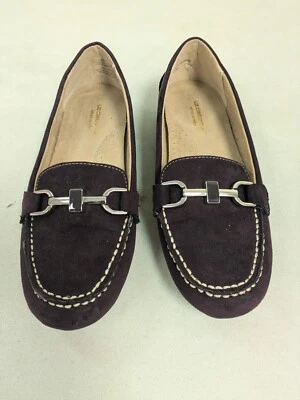 Замшевые мокасины Liz Claiborne Refined Comfort 6.5 бордовые красные без шнуровки на плоской подошве M - Изображение 1 из 4