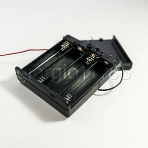 Estuche con soporte de batería de 2 piezas en stock de EE. UU. con interruptor de 4 X AA 6V - Imagen 1 de 2