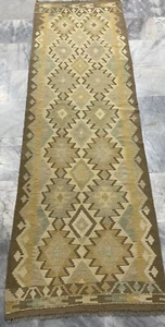 Alfombra Corredor Kilim Lana Multicolor Azteca Geométrica Vintage Afgana 75x238cm - Imagen 1 de 3