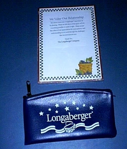 LONGABERGER Cestas Bloc de Billetes y Bolsa de Dinero con Cremallera / Porta Efectivo - ¡NUEVO! - Imagen 1 de 3