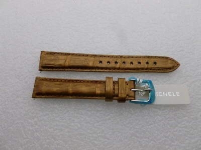 Genuine Michele 16mm Brown Gold Alligator  Watch Band Strap New - Image 1 of 4