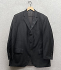 Polo Lauren Ralph Jacket Men 44 Charcoal Gray Blazer Sport Coat Wool Made Italy