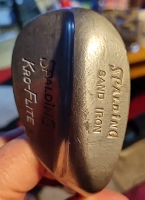 Spalding Kro-Flite Sand Wedge, Men's R/H, R Flex, Steel Shaft, Orig Grip/shaft. - Image 1 of 4