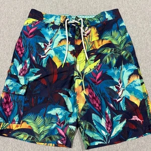 Tommy Bahama Swimwear Men's Size S/P Shorts Tropical Hawaiin Drawstring Pockets - Picture 1 of 12