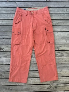 Polo Ralph Lauren Herren Orange Cargo Taschen Hose Größe 38X30 Baumwolle - Bild 1 von 21
