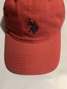 MENS U.S. POLO ASSN LIGHT RED ADJUSTABLE HAT CAP ONESIZE - Picture 1 of 4