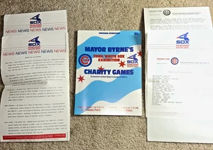 Aug 8 1981 MAYOR BYRNE'S CHICAGO OLD-TIMERS Cubs vs White Sox Program Press Info - Picture 1 of 19