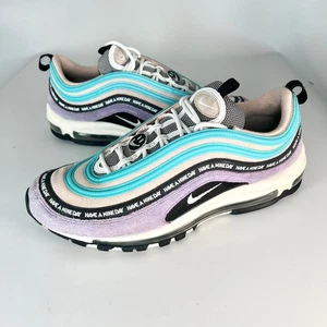 Nike Air Max 97 Have a Nice Day Sneakers Purple Turquoise BQ9130-500 Men 14 - Picture 1 of 15