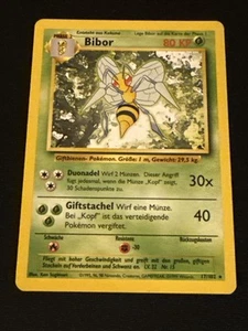 Pokemon Card - Beedrill Bibor German Base Set 17/102 Rare - Picture 1 of 6