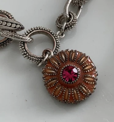 Pulsera de palanca de 8 pulgadas Brighton GERBER DAISY, acento de cristal de Swarovski DE COLECCIÓN Foto 1 de 4