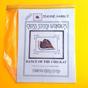 CROSS STITCH WONDERS CHART ADAPT OF JEANNE GAMBLE: DANCE OF THE CHILKAT BM - Picture 1 of 1