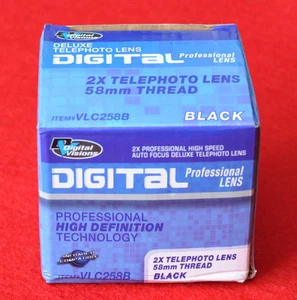 Digital Professional Lens. Deluxe Telephoto. 2x Telephoto. 58 mm Thread. Black. - Picture 1 of 2