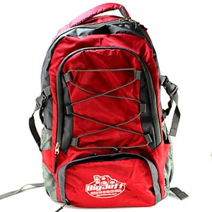 Official Big Jeff Audio Red/Gray Laptop 20" Commuter Backpack with Logo - Picture 1 of 7