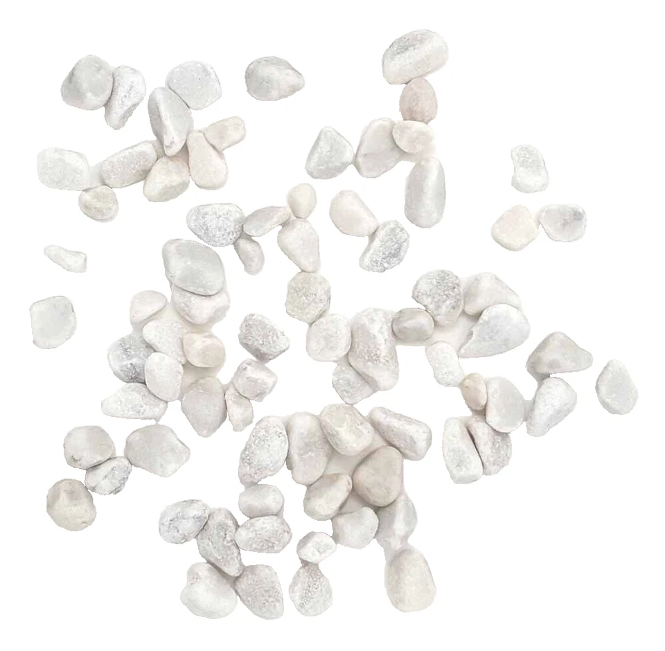 Deko Steine Fuell Granulat Marmor Koernung 15-25 mm Zier Kies Weiss Pflanzen - Bild 1 von 1