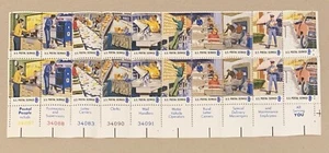 U. S. Scott #1498a, Postal Workers, Plate Block of (20) 1973 8¢ Stamps, MNH - Picture 1 of 2