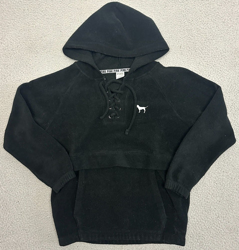 UNDERCOVER Felpa con cappuccio ROSA Victoria Secret cane piccola stringata logo hawaiano tasca canguro