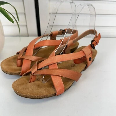 Sandalias Chanclas Bussola Maynila Naranja Brillante Tiras Zapato EU 38 US 7-7.5 Foto 1 de 4