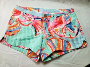 Lilly Pulitzer Women's 00 Shorts Pink Aqua Sanddollar Pattern Spring Tropical - Bild 1 von 5