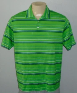 Polo de golf verde a rayas Nike Dri-Fit de la colección Tiger Woods para hombre grande - Imagen 1 de 7