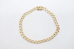 14ct gold curb link bracelet - UK hallmarks - Picture 1 of 7