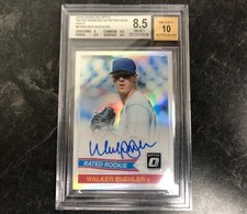 2018 WALKER BUEHLER DONRUSS OPTIC RATED ROOKIE 1984 RETRO HOLO AUTOGRAPH 8.5 BGS