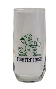 Vintage University of Notre Dame Fighting Irish Drinking Glass - Bild 1 von 2