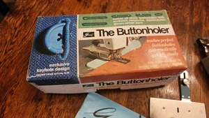 Vintage Greist #9 The Buttonholer Automatic Stitch Attachment w Booklet & Box 1966 - Bild 1 von 5