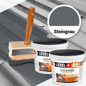 Dachlack 14kg Dachfarbe Sockelfarbe UV-beständig Wasserdicht Steingrau RM46 - Bild 1 von 7