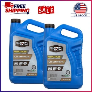 2 Pack, Super Tech Full Synthetic SAE 5W-30 Motor Oil, 5 Quarts - Picture 1 of 6