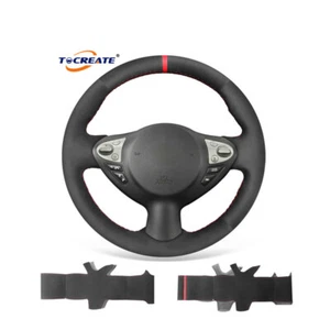 DIY Black Suede Steering Wheel Cover for Infiniti FX35 FX37 FX50 QX70 #Q015 - Bild 1 von 10