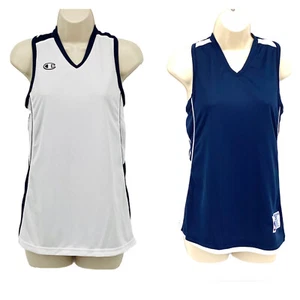 Champion Performance Jersey Reversible Tank Top Womens Size XS Navy White NEW - Picture 1 of 9