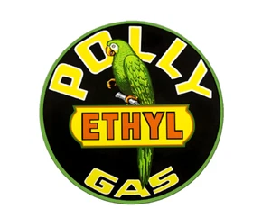 CALCOMANÍA PEGATINA DE COCHE BOMBA DE GASOLINA BOMBA DE GASOLINA POLLY ETIL DE COLECCIÓN - Imagen 1 de 1