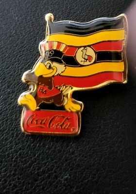 1984 LA Олимпийский спонсор Coca Cola... Сэм с флагами... Stick-Pin назад - Изображение 1 из 4