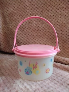 Barbie Tupperware Behälter mit Griff und Deckel 4x6 Zoll. M - Bild 1 von 5