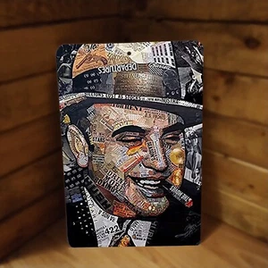 Letrero de póster de metal Al Capone Pop Art 12"x8" - Imagen 1 de 2