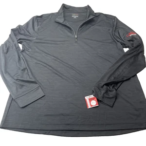 Camisa de golf Greg Norman L/S 1/4 cremallera negra elástica para hombre talla grande Toyota Camelback - Imagen 1 de 16