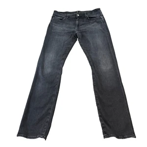 Hugo Boss Mens Jeans Slim Tapered Dark Grey Stretch Candiani W34 L34 Delaware - Picture 1 of 12