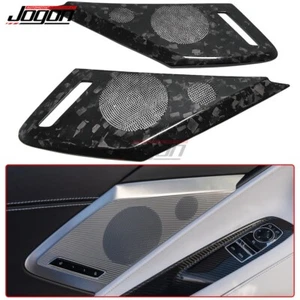 Forged Carbon Interior Door Speaker Trim Cover For Corvette C8 Z51 Z06 2020-2024 - Foto 1 di 9
