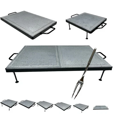 Piastra ollare pietra lavica per barbecue carbonella gas bistecchiera in pietra - Immagine 1 di 2