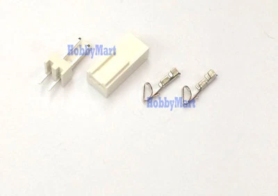2510 2.54mm pitch 2-Pin Male Female Connector PCB Socket crimps pin 10 sets - Image 1 of 4