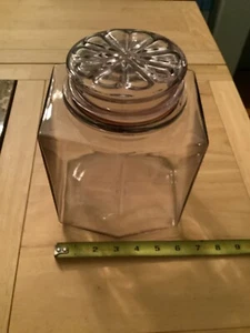 Antique Vintage Purple Glass Apothecary Jar & Lid General Store Doctors Office - Picture 1 of 8