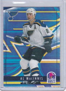 Al MacInnis 1999 Taco Bell card number 20