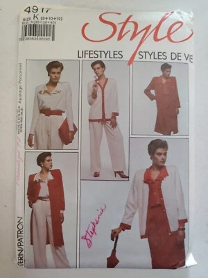 Duster Coat Cardigan Top Skirt Pants 8 10 12 Style 4917 Sewing Pattern Outfit UC - Image 1 of 4