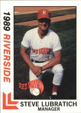 1989 Riverside Red Wave Best #22 Steve Lubratich MGR