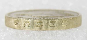 RARE 1991 UPSIDE DOWN Decus Et Tutamen BRITISH UK ONE 1 POUND Flax Plant COIN - Picture 1 of 5