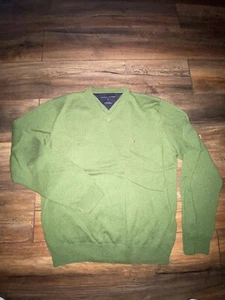 Tommy Hilfiger V-Neck Pullover, Premium Lambswool, XL, Grün, Lammwolle - Bild 1 von 8