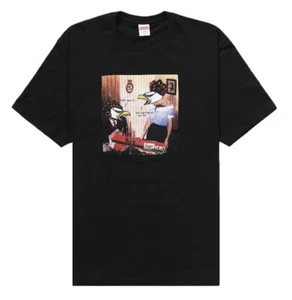 Supreme black M crew neck T shirt pre shrunk 100% cotton - Picture 1 of 3