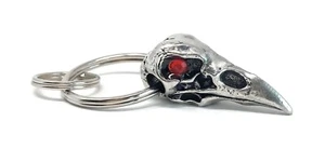 Raven Skull Diamond Keychain Biker  Gremlin Ride Bell Accessory Gift BBK-14, USA - Foto 1 di 12