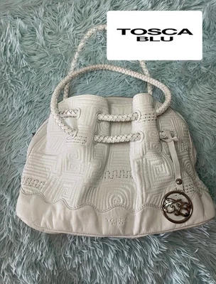 Tosca Blu Leather White Shoulder Bag - Image 1 of 4