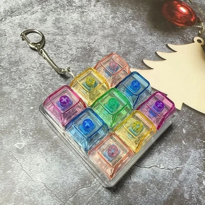 Office Finger Decompression Button Toy with Pendant for School Bag and Keychain - Image 1 of 4